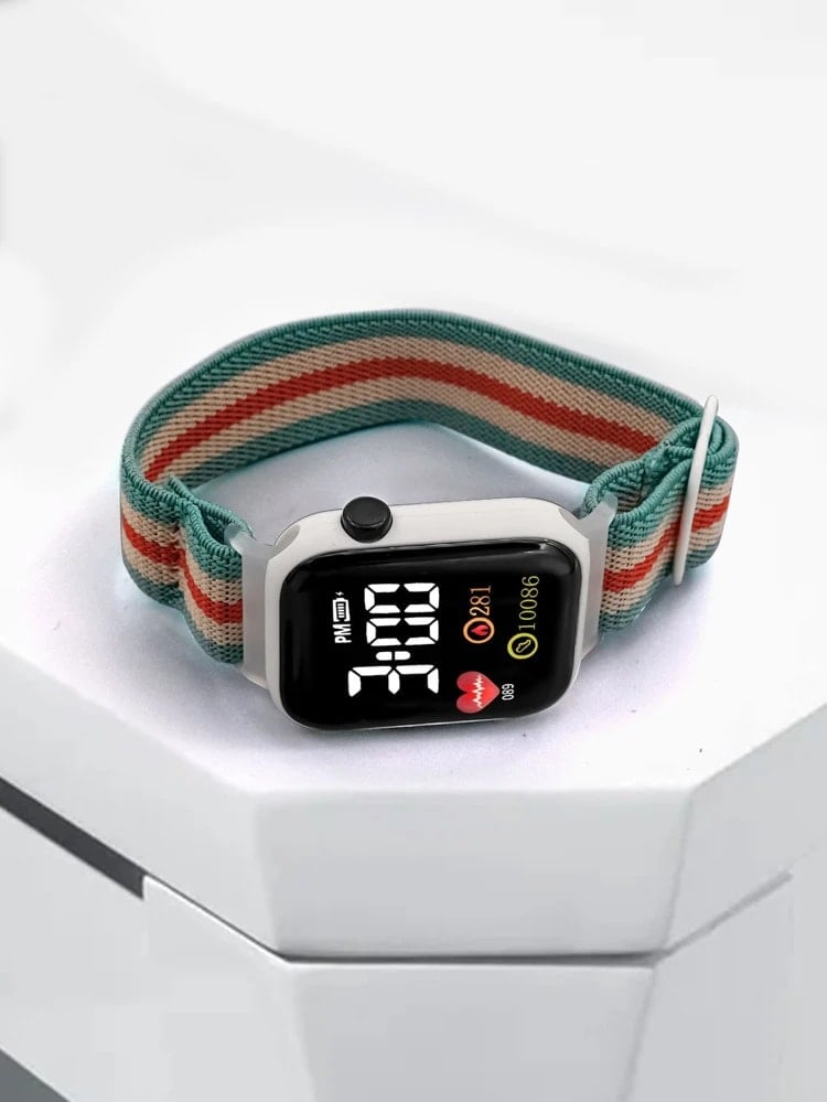 Picture of 1pc Square Sports Electronic Watch - Multicolor