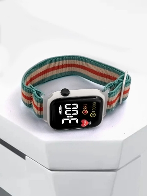 Picture of 1pc Square Sports Electronic Watch - Multicolor