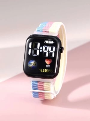 Picture of Square nylon  Sports Electronic Watch - Multicolor
