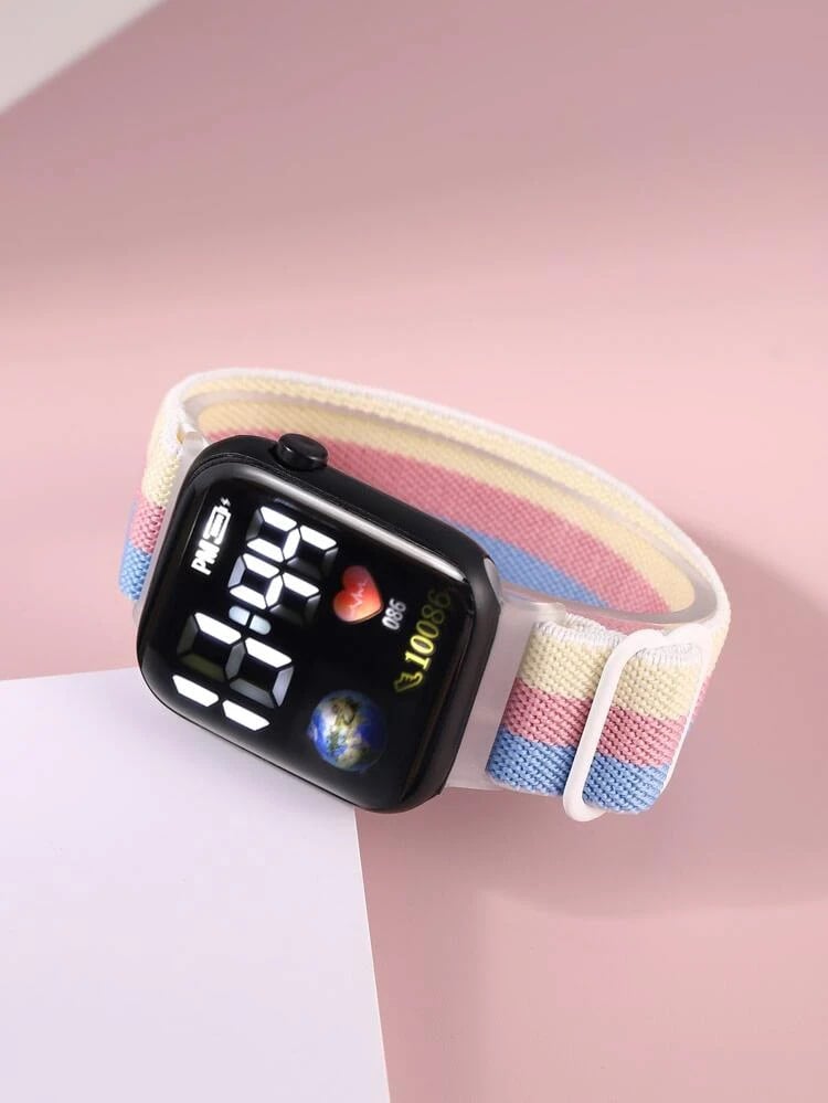 Picture of Square nylon  Sports Electronic Watch - Multicolor