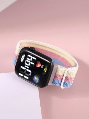 Picture of Square nylon  Sports Electronic Watch - Multicolor