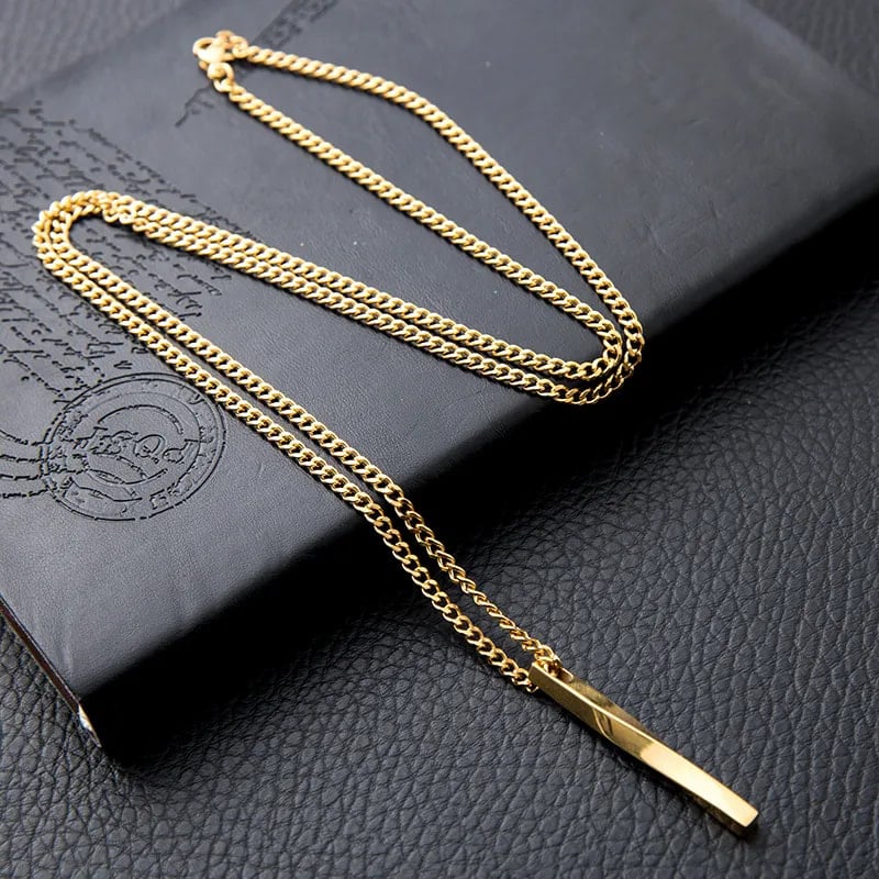 Picture of Men Fashion Jewellery Stainless Steel Necklaces Chain For Men - Gold