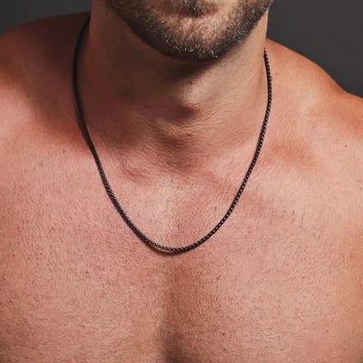Picture of Men's Necklace Stainless Steel Cuban Link Chain