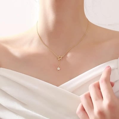 Picture of Lavish indulgent - Vintage Pearl Necklaces Women Elegant Charm French Romantic Style Clavicle Chain - Easy To maintain - Iconic Style - Gold