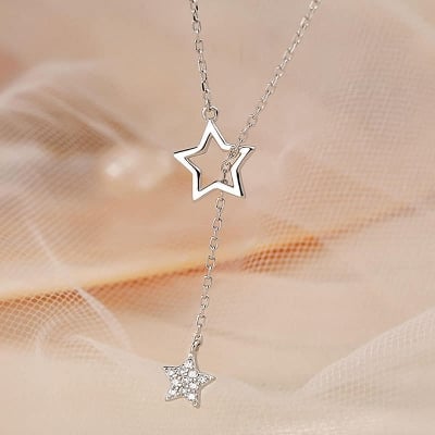 Picture of Stylish Addition - Cute Slim Chain Necklace Neck Jewelry Chain Locket for Women Girls Necklaces for Women - Modern - Choice Expression - Silver