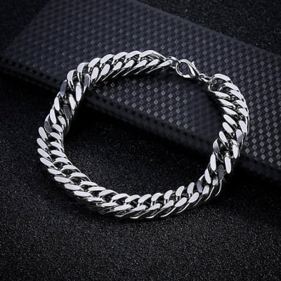 Picture of Ensemble Yourself - Upscale Need - Stainless Steel chain on hand for Men bracelet - Sensible - Must Have - Well Inspired & Crafted - Silver