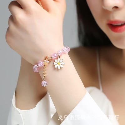 Picture of Lavish indulgent - Bracelet Gift for Women Dainty Bracelet, Gemstone Bracelet Gift for Her, Crystal Bracelet - Easy To maintain - Pink