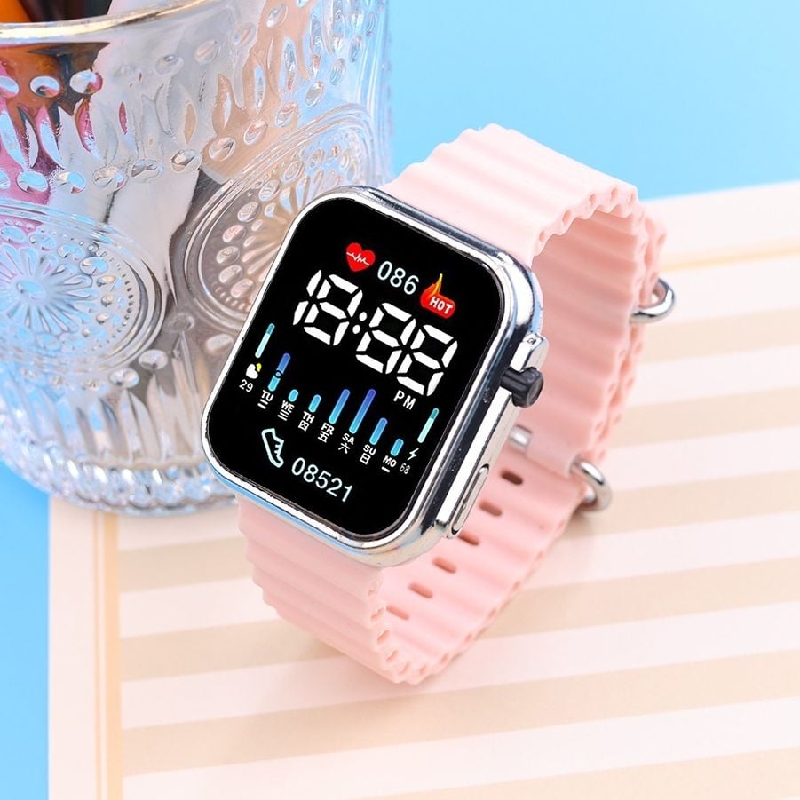 Picture of Squares LED Digital Sports Fashion Watch For Women