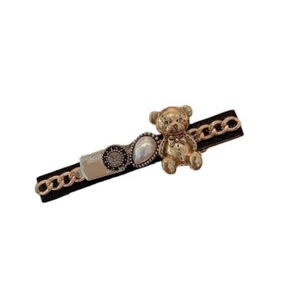 Picture of Trendsetter -1Set Pearls Hair Clips Women Hairpins Hair Accessorie Flower Barrettes Headwear Girls For Women- Inventive Choice - Black