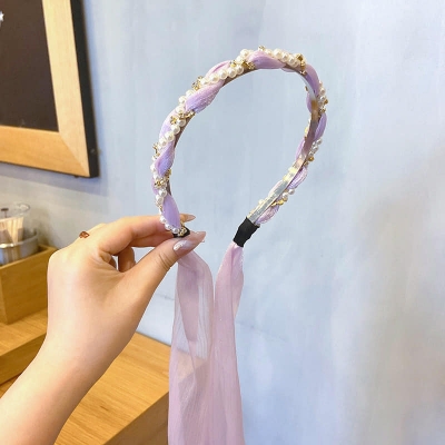 Picture of Hair Tie Fashion Hair Hoop Hair Bands for Women Girls Flower  Hairbands For Women /Girls - Purple