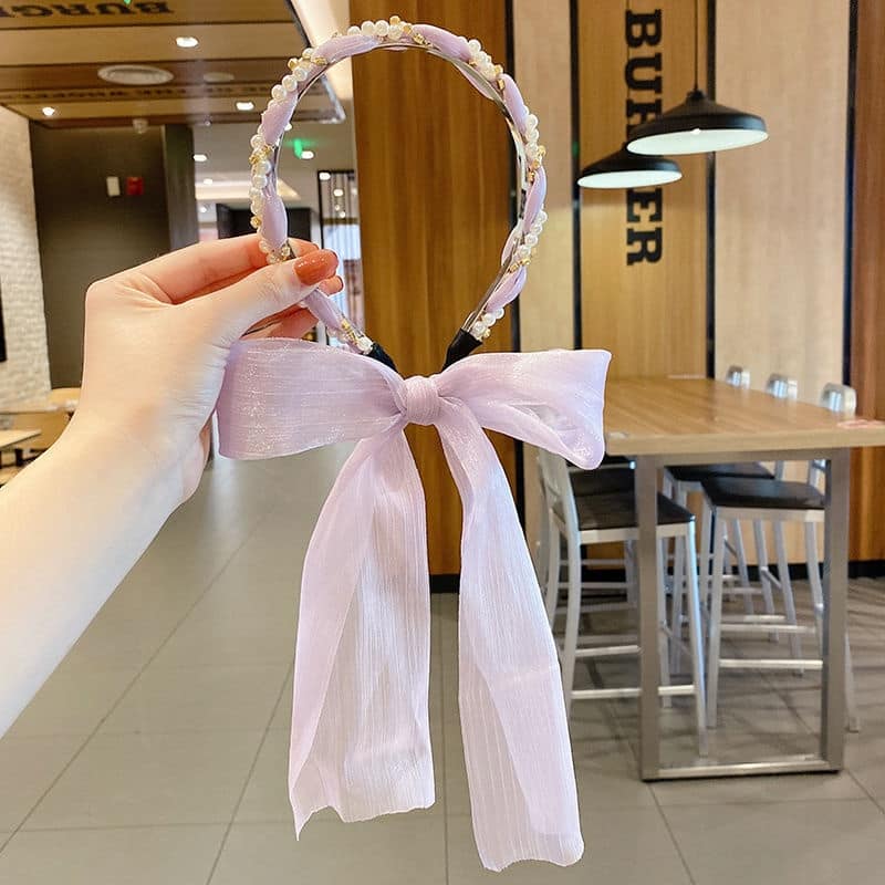 Picture of Hair Tie Fashion Hair Hoop Hair Bands for Women Girls Flower  Hairbands For Women /Girls - Purple