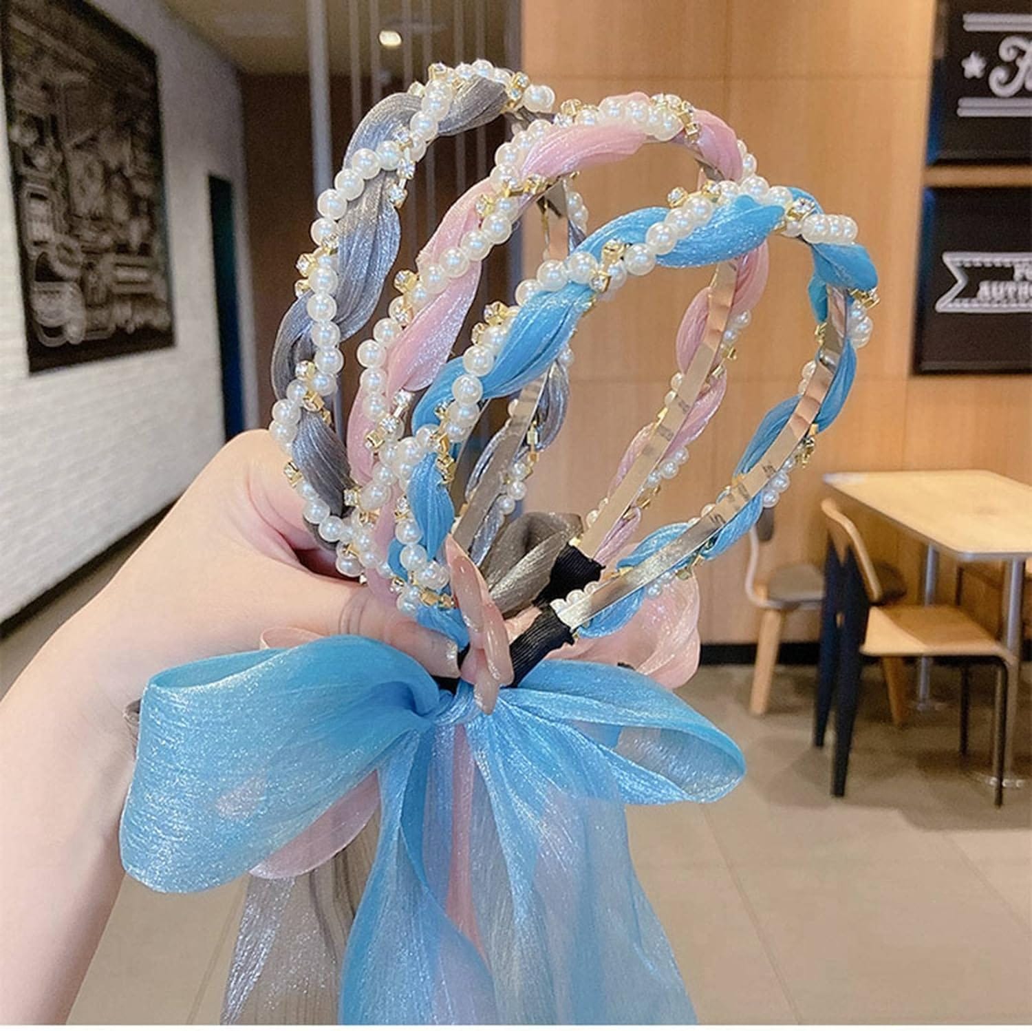 Picture of Korean Stylish  Hair Hoop Headband HairBands For Women /Girls - Blue