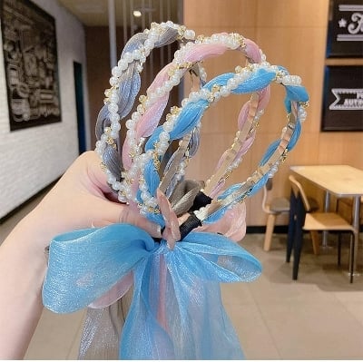 Picture of Korean Stylish  Hair Hoop Headband HairBands For Women /Girls - Blue