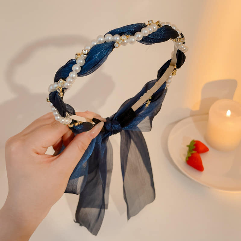 Picture of Fashion Hair Hoop Hair Bands for Women Girls Flower  Hairbands For Women /Girls - Blue