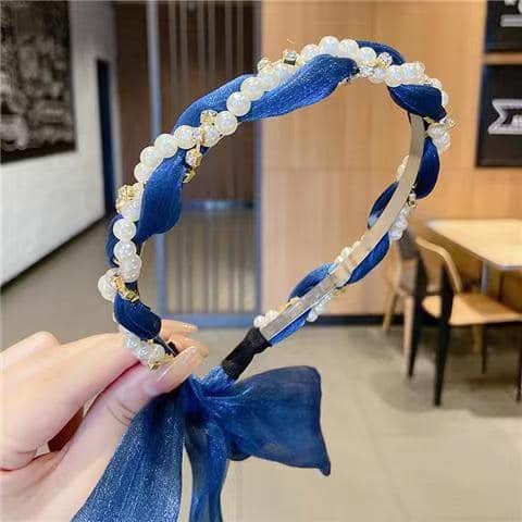 Picture of Fashion Hair Hoop Hair Bands for Women Girls Flower  Hairbands For Women /Girls - Blue
