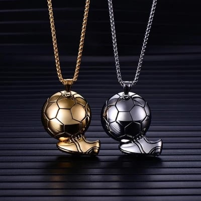 Picture of Alloy Football Ball Pendant Necklace  For Men - Gold