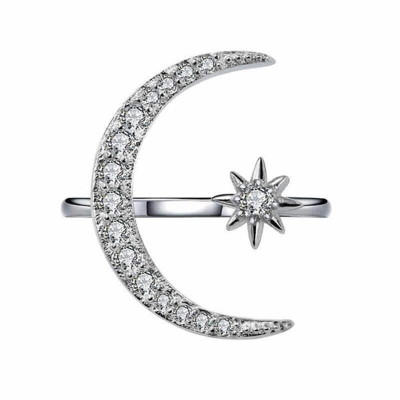Picture of Adjustable Moon Finger Ring for Ring For Ladies/Women/Girls