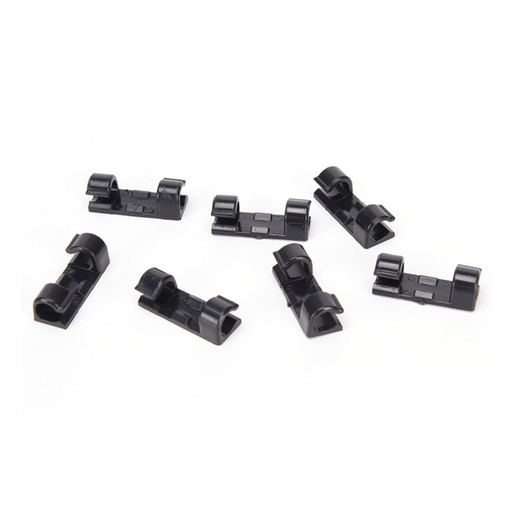 Picture of 20pcs Adhesive Data Cable Charging Wire Holder Clips Wall Desktop Cable Organizer Peeling and Mounting, Using Adhesive Glue.