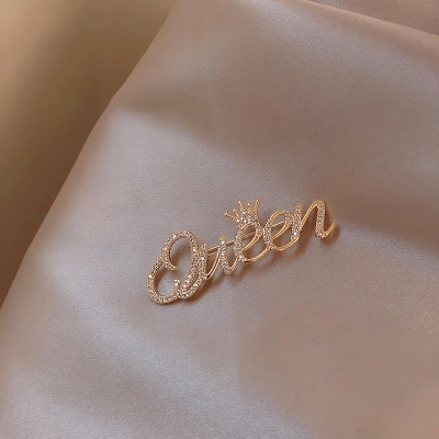Picture of Queen Brooch Hijab Safety Pin for Women ( Unique Design ) - Gold