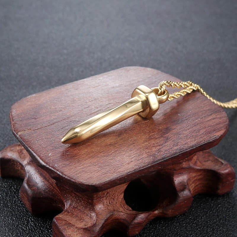 Picture of Twisted Nail Shape Pendant  for Boy Male Stainless Steel Fashion Necklace