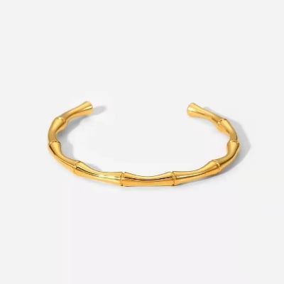 Picture of Simple  Bamboo Joint Opening Stainless Steel Bracelet For Men