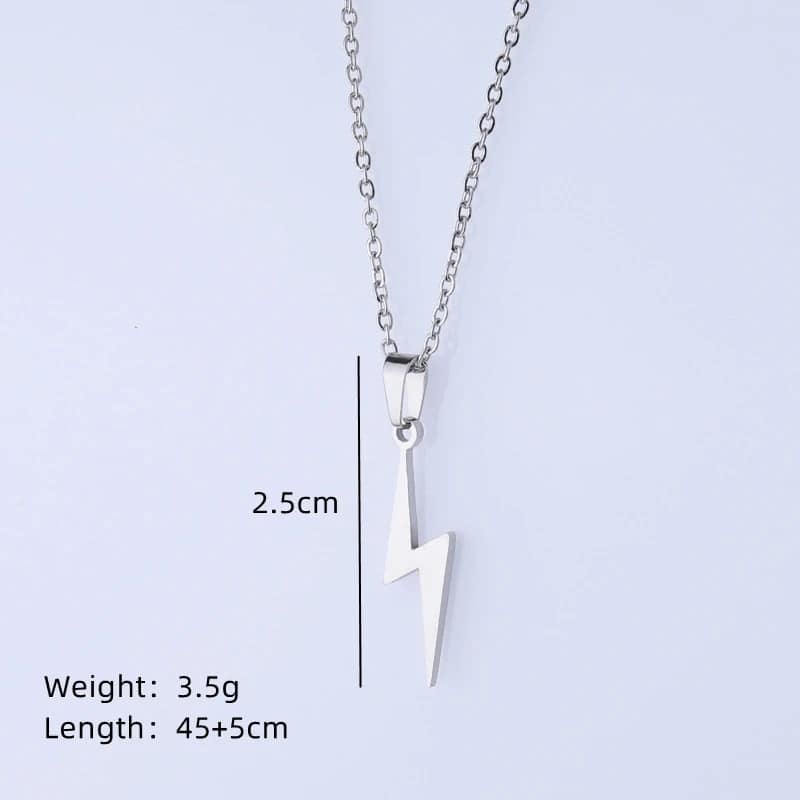 Picture of Stainless Steel  Blank Guitar Pick Pendant Necklace Chain  For Men/ Boys Gifts - Silver