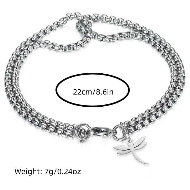 Picture of Men's Stainless Steel Double Layer Chain Bracelet For Men - Silver