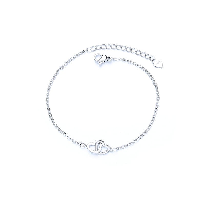 Picture of Korean  Fashion Love Chain Bracelet  For Women - Silver