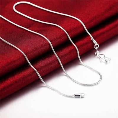 Picture of Geometry Necklace Stainless Steel Trendy Fashion Necklace For Men - Silver