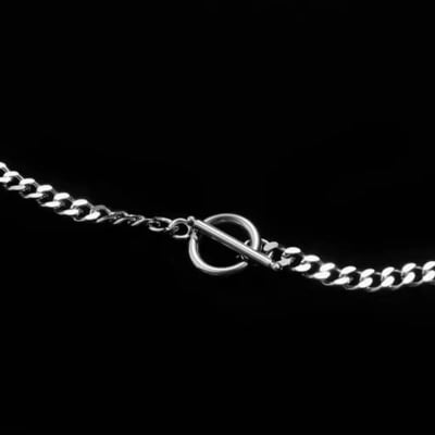 Picture of Dije Colgante Hexágono Acero Inoxidable Chain For Men - Silver