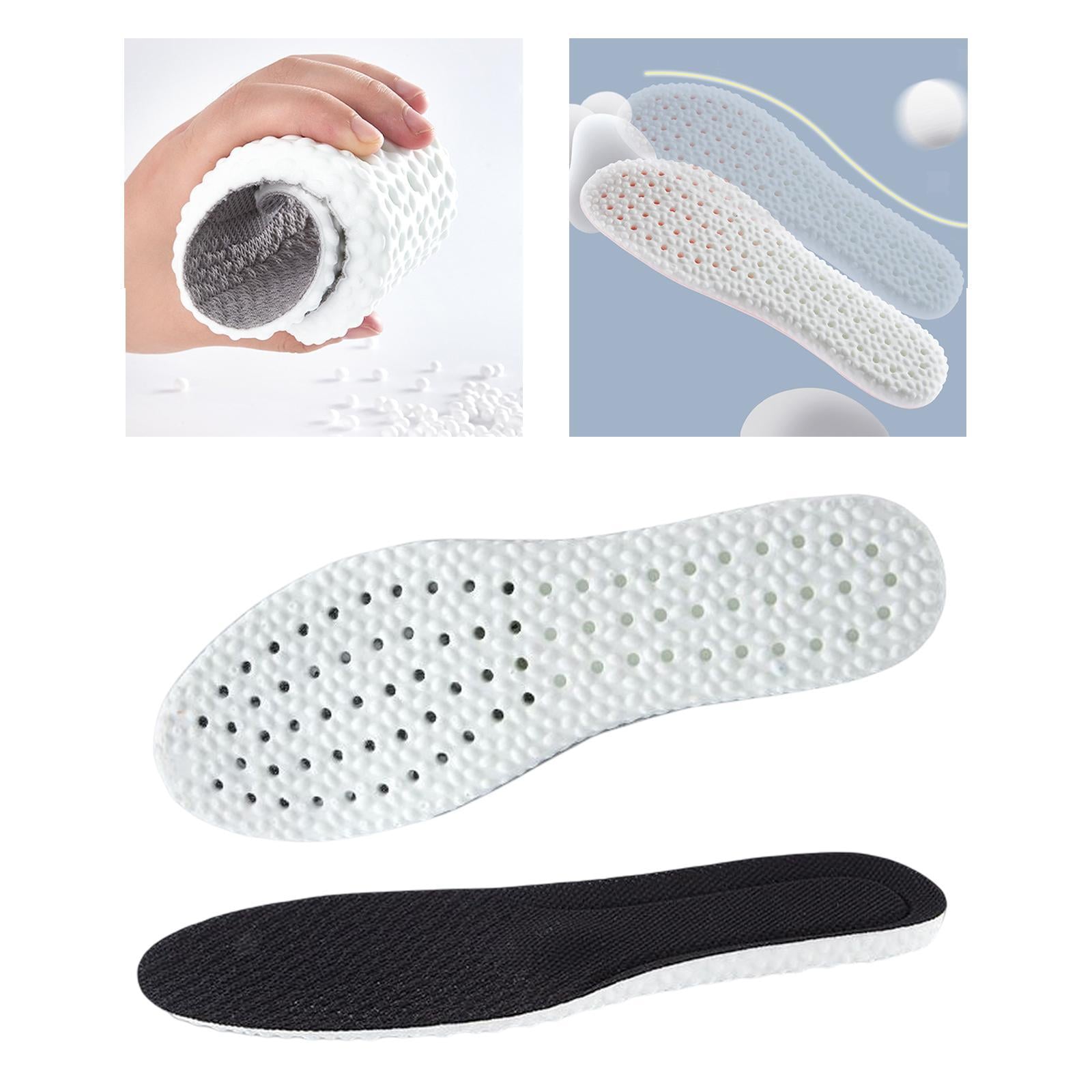 Picture of New Sport Insoles Shock Absorption Cushioning Memory Foam Shoes Insole with Velvet Surfaces - White