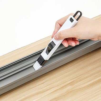 Picture of Keyboard Window Groove Cleaning Brush for Slits Slot Cleaning Tool with Dustpan - Multicolor