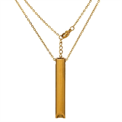 Picture of Pendant Necklace For Men Women Stainless Steel Chain Necklace - Gold