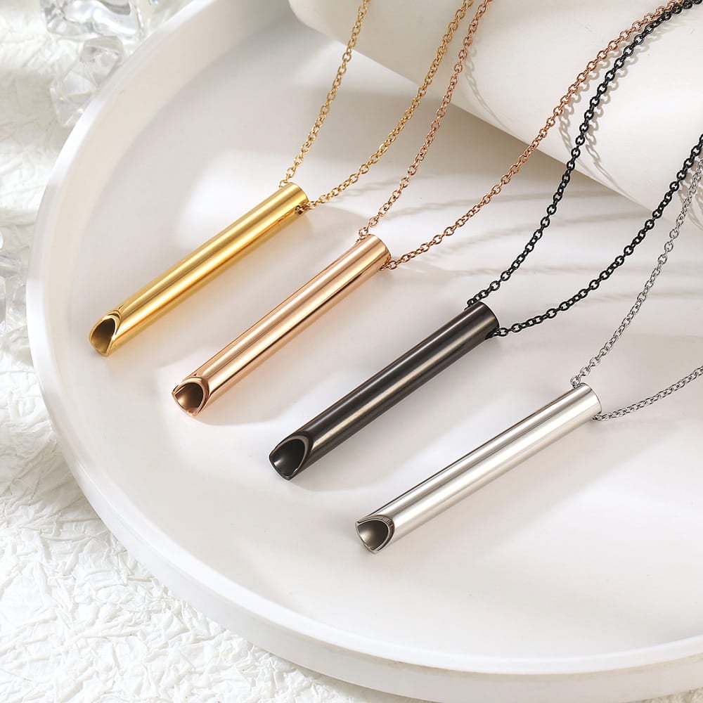 Picture of Pendant Necklace For Men Women Stainless Steel Chain Necklace - Gold