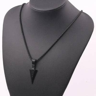Picture of Black  Stainless steel Mindful Breathing Necklace - Black