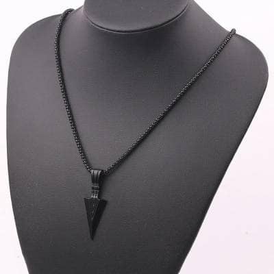 Picture of Black  Stainless steel Mindful Breathing Necklace - Black
