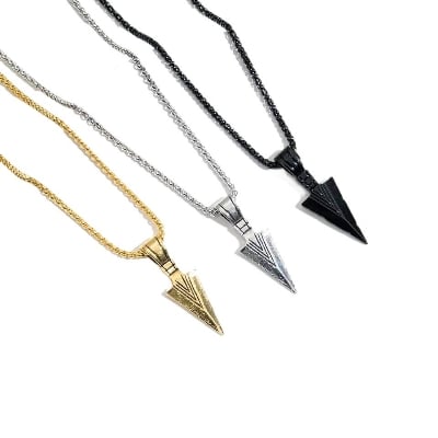 Picture of Trendy Simple Stainless Steel Cuban Link Black Silver Golden Chain Necklace for Men