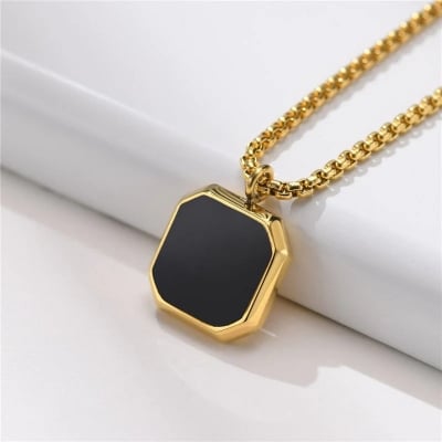 Picture of Highly Sustainable - Trendy Simple Stainless Steel Chain Jewellery Gift For Men - Durabilty Assured - Well Inspired & Crafted - Gold