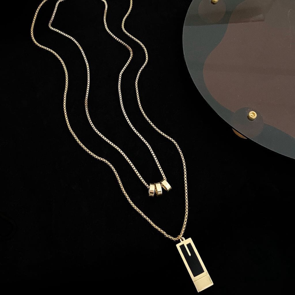 Picture of New Stylish Fashionable Men Fashion Jewellery Stainless Steel Silver Golden Chain Necklaces