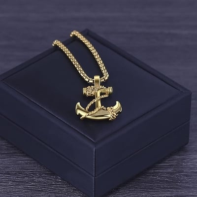 Picture of Exclusive Anchor Necklace Pendant with Chain For Men/Boys