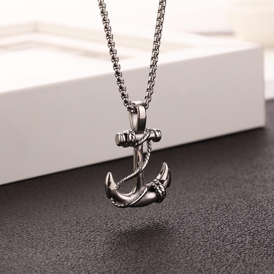 Picture of Fashion  Pendants Chain Necklace for Men Fashion Jewelry Gift Chain For Men - Silver