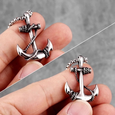 Picture of Fashion  Pendants Chain Necklace for Men Fashion Jewelry Gift Chain For Men - Silver