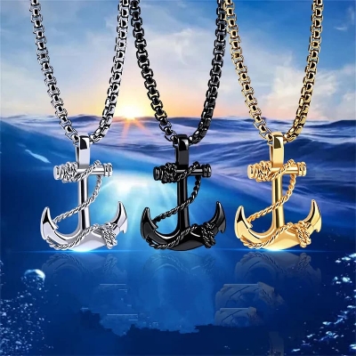 Picture of Fashion  Pendants Chain Necklace for Men Fashion Jewelry Gift Chain For Men - Silver
