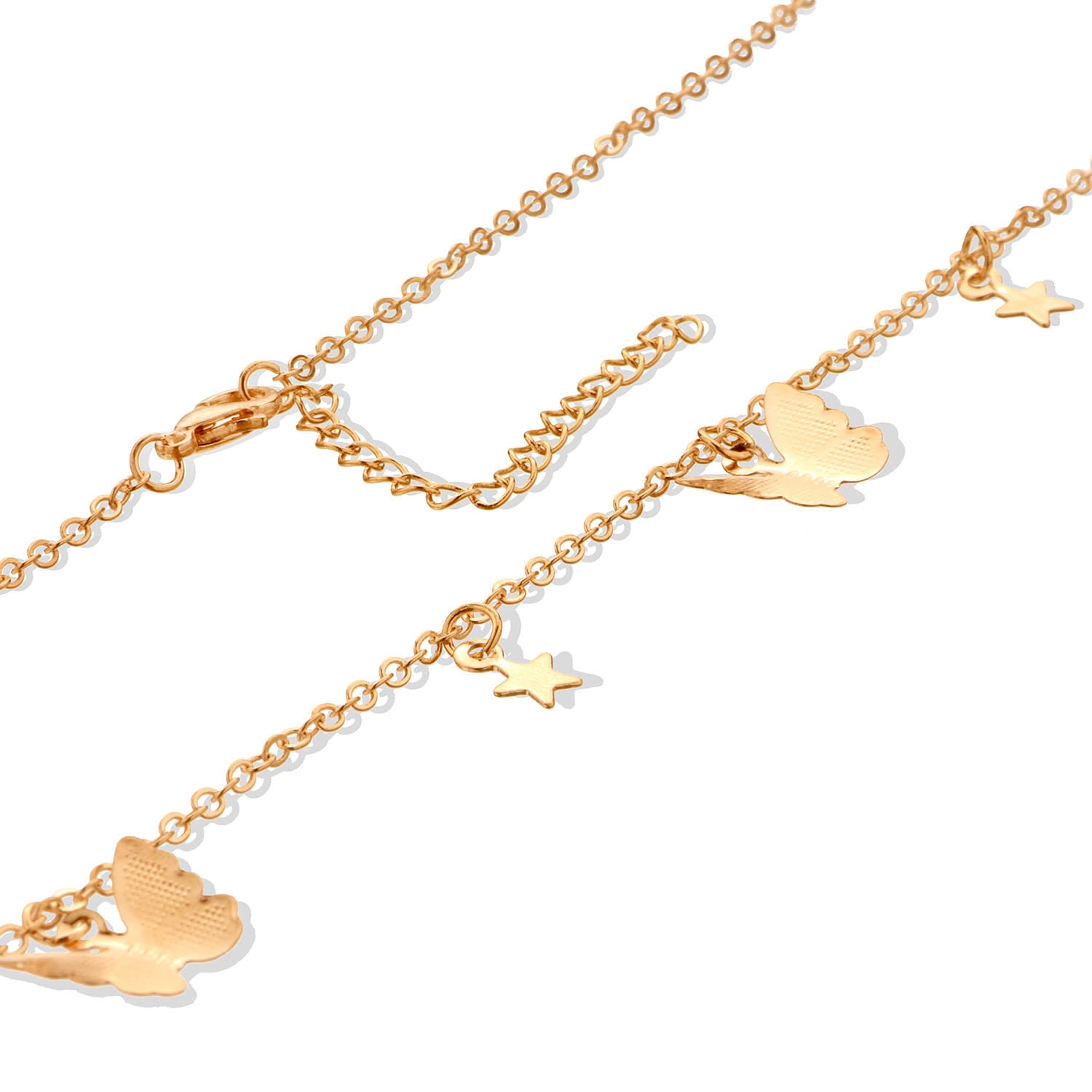 Picture of Butterfly Chain Necklace Choker for Teen Girls Butterfly Trendy Jewelry For Women - Gold