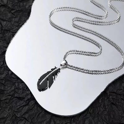 Picture of Simple Stainless Steel Chain  fashionable Gift For men - Black