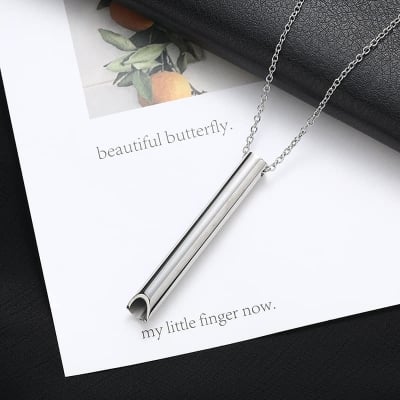 Picture of style lightning pendant necklace trendy simple personality pendant sweater chain men - Silver
