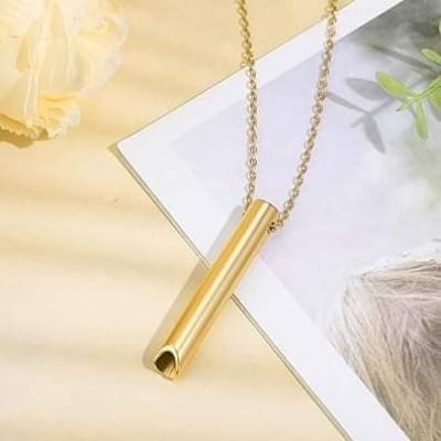 Picture of Trendy Simple Stainless Steel Cuban Link Chain Necklace for Men - New Men's Pendant Necklaces for Jewelry Gift - Gold