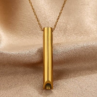 Picture of Trendy Simple Stainless Steel Cuban Link Chain Necklace for Men - New Men's Pendant Necklaces for Jewelry Gift - Gold