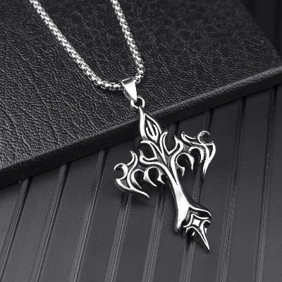 Picture of Stainless Steel Sea Anchor Sailor Man Necklaces Chain Pendants Unique Fashion Jewelry Gift For Men - Silver