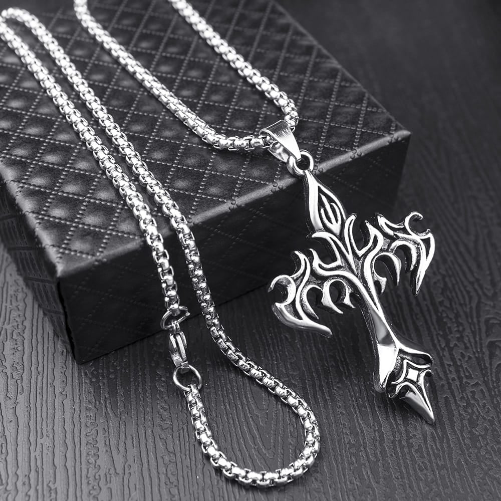 Picture of Stainless Steel Sea Anchor Sailor Man Necklaces Chain Pendants Unique Fashion Jewelry Gift For Men - Silver